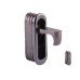 Exel Door Edge Finger Pull - 58 x 18 x 18mm - Polished Black Nickel