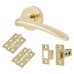 Exel Eloise Latch Door Handle on Rose Kit - Polished Brass Exel Eloise Latch Door Handle on Rose Kit - Polished Brass