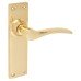 Hampstead Polished Brass Latch Door Handle - Buckingham Range - 152 x 41mm
