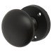 Exel Round Mortice Door Knob Kit - 60mm Rose Diameter - Matt Black
