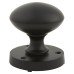 Exel Round Mortice Door Knob Kit - 60mm Rose Diameter - Matt Black