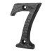 Olde Forge 76mm Screw Fix Door Numeral - 7 - Antique Black Iron