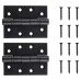 Twin Ball Bearing Grade 13 Butt Fire Door Hinge - 102 x 76 x 3mm - Black Powder Coated - Pair