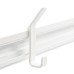 elfa Top Track System - Storage Track Double Hooks - 115 x 33 x 18mm - White - Pack of 3