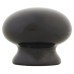 Hampstead Ceramic/Porcelain Round Cabinet Knob - 35mm Diameter - Black