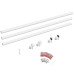 Rothley 40mm Handrail Banister Staircase Rail Support Kit - 3600mm Length - Matt White