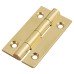 Solid Drawn Butt Cabinet Hinge - 38 x 22 x 1.45mm - Polished Brass - Pair