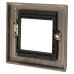 Knightsbridge 1 Gang 2 Module Euro Faceplate - Antique Brass Knightsbridge 1 Gang 2 Module Euro Faceplate - Antique Brass