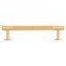 Carlisle Brass 13mm Knurled T-Bar Cabinet Pull Handle - 128mm Centres - Satin Brass