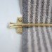 Exel Lines Stair Rod with Fluted Finials - 900mm Length - Satin Brass