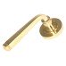 From The Anvil Polished Brass Door Handles on Round Rose - Avon Range 