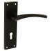 Exel Matt Black Keyhole Lock Door Handle - Rimini Range - 151 x 42mm