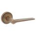 Burlington BUR20 Antique Brass Door Handles on Round Stepped Rose - Knightsbridge Range 