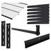 Exel Wardrobe Kit - 1 Bay & 3 x Ventilated Wire Shelf - Black