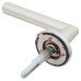Urfic Satin Aluminium Door Handles on Round Rose - Easy Click Titan Range 