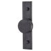 Frelan Hoxton Sturt Cabinet Knob on Rushton Backplate - 40mm Diameter - Matt Black