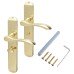 Hampstead Polished Brass Bathroom Door Handle - Long Plate - Altea Range - 240 x 41mm