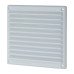 Louvre Vent with Flyscreen - 166 x 160mm - 6423mm² Free Air Flow - White Plastic