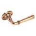 From The Anvil Polished Bronze Door Handles on Round Fixed Rose - Newbury Range 