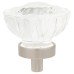 Exel Faceted Glass Cabinet Knob - 35mm Diameter - Satin Nickel