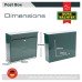 Burg Wachter Elegance Mailbox - 362 x 310 112mm - Green