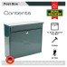 Burg Wachter Elegance Mailbox - 362 x 310 112mm - Green