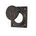 Elan Covered Square Escutcheon - 67 x 58mm - Round - Metalized Antique Black Iron