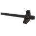Exel Stair Rod with Knurled Finials - 900mm Length - Matt Black