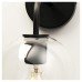 Exel Noord Knurled Indoor Wall Light - Matt Black Fittings and Domed Clear Glass Shade 
