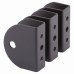 Premier Wall/Panel Bracket - 17-21mm Panels - Black Fine Textured - Pack of 3
