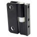 Premier Self Closing Toilet Cubicle Hinge - 17-19mm Panels - Black Textured