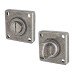 Finesse Jesmond Bathroom Door Turn & Release Set - 50mm Diameter - Pewter