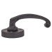 Olde Forge Antique Black Tudor Door Handles on Round Rose 