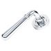 From The Anvil Polished Chrome Door Handles on Round Art Deco Rose - Newbury Range 