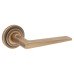 Burlington BUR10 Antique Brass Door Handles on Round Stepped Rose - Mayfair Range 