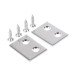 Bramah Rola Sash Window Stop Plate - 25 x 18mm - Polished Chrome 