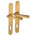 Hoppe Birmingham 1117/3810N uPVC Multipoint Door Handle - Long Plate - 92mm c/c - 70mm door - Gold