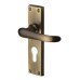 Heritage Brass by M Marcus Antique Brass Euro Lock Door Handle - Windsor Range - 154 x 40mm
