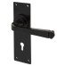From The Anvil Black Keyhole Door Handle - Avon Range - 152 x 48mm