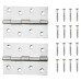 Steel Butt Door Hinge - 100 x 67mm - Chrome - Pair