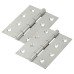 Steel Butt Door Hinge - 100 x 67mm - Chrome - Pair
