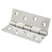 Steel Butt Door Hinge - 100 x 67mm - Chrome - Pair