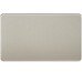 Knightsbridge 2 Gang Blank Plate - Brushed Chrome