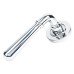 From The Anvil Polished Chrome Door Handles on Round Screw On Rose - Newbury Range 