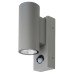 Hampstead 3W LED Outdoor Up & Down Wall Light with PIR - IP54 - 3000K Warm White - Silver