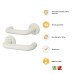 Hoppe AR600/20 Diamond White Nylon Steel Core Safety Door Handle on Rose - Paris Range 