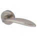 Exel Satin Nickel Door Handles on Round Rose - Morgan Range 