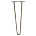Rothley Hairpin Leg - 2 Pin - 350mm Height - Antique Brass