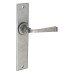 Olde Forge Pewter Latch Door Handle - Long Plate - York Range - 241 x 48mm Olde Forge Pewter Latch Door Handle - Long Plate - York Range - 241 x 48mm