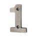 Olde Forge 78mm Screw Fix Door Numeral - 1 - Pewter